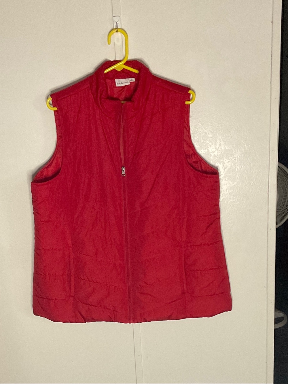 Kim Rogers Red Quilted Zip-Up Vest